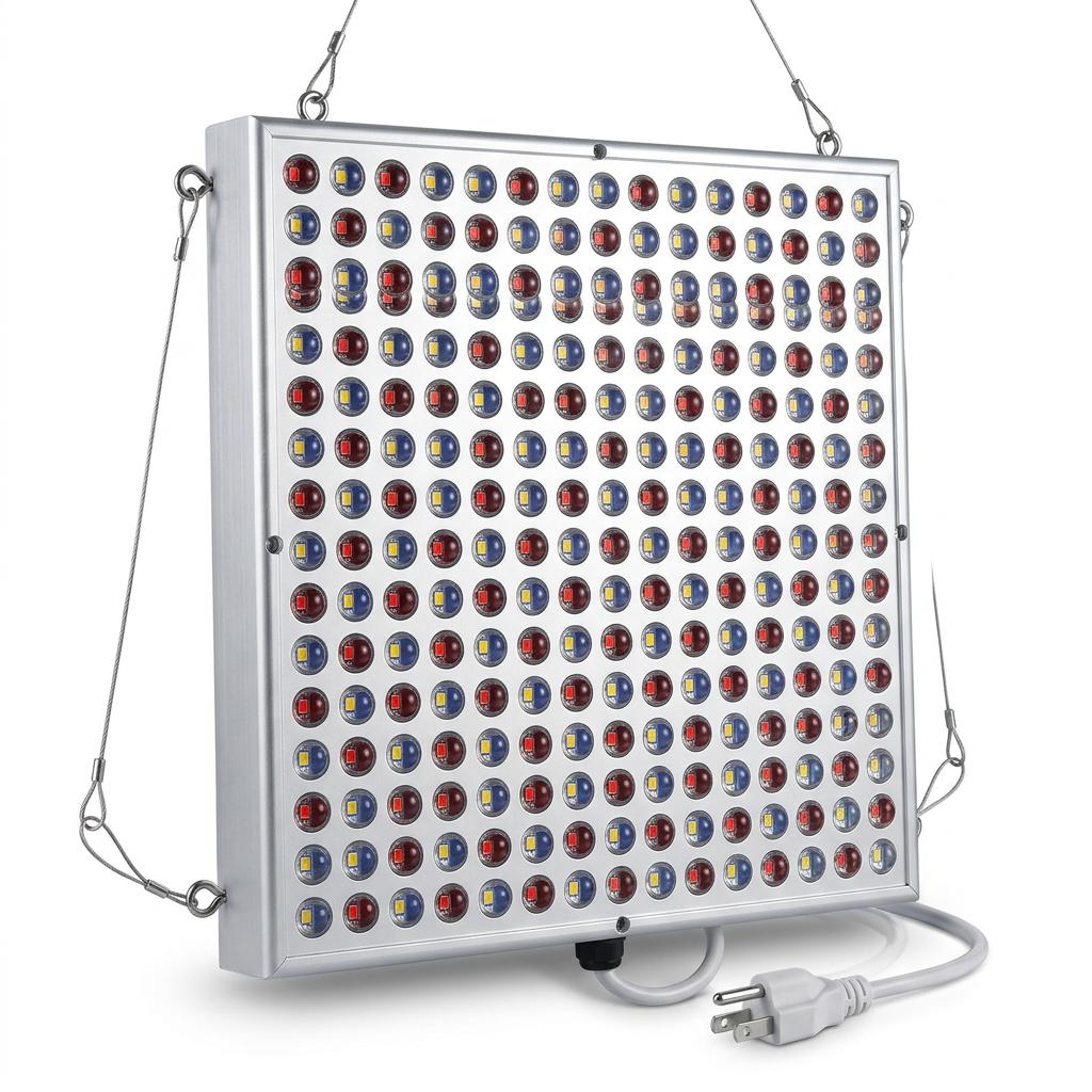 LED grow lamp on white background