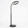 Black adjustable gooseneck LED grow lamp on white background