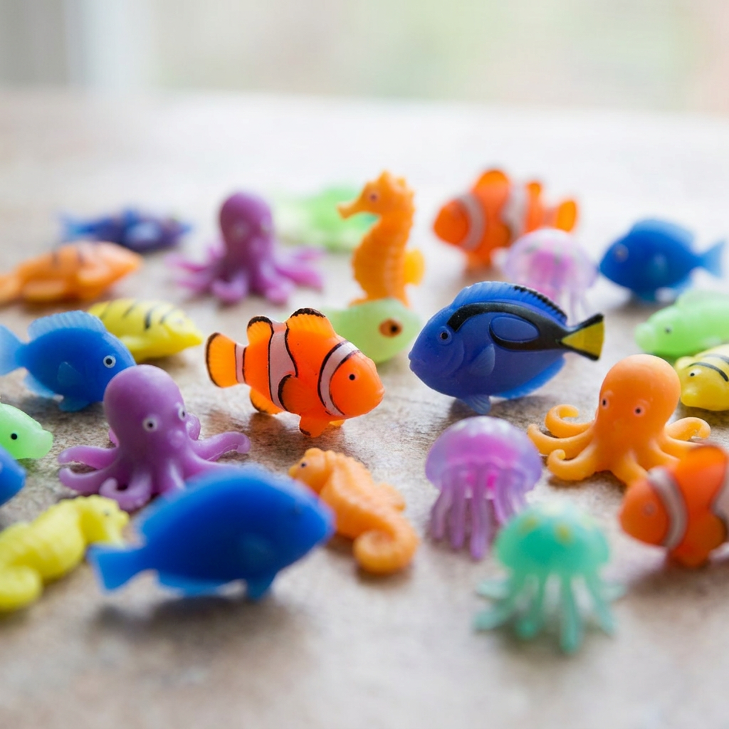 Close-up of assorted colorful water-growing sea creatures